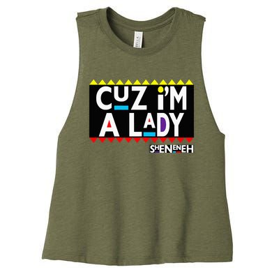 Im A Lady 90s Black Sitcom Lover Urban Clothing Women's Racerback Cropped Tank