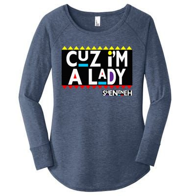 Im A Lady 90s Black Sitcom Lover Urban Clothing Women's Perfect Tri Tunic Long Sleeve Shirt