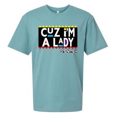 Im A Lady 90s Black Sitcom Lover Urban Clothing Sueded Cloud Jersey T-Shirt