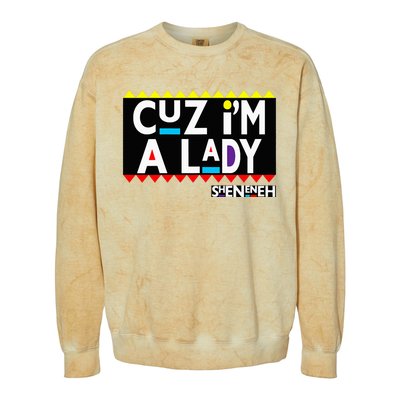 Im A Lady 90s Black Sitcom Lover Urban Clothing Colorblast Crewneck Sweatshirt