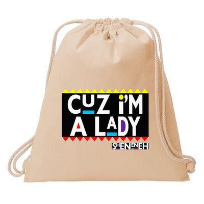 Im A Lady 90s Black Sitcom Lover Urban Clothing Drawstring Bag