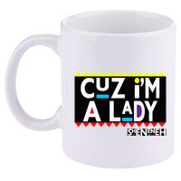 Im A Lady 90s Black Sitcom Lover Urban Clothing 11oz C Handle Ceramic Mug