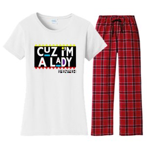 Im A Lady 90s Black Sitcom Lover Urban Clothing Women's Flannel Pajama Set