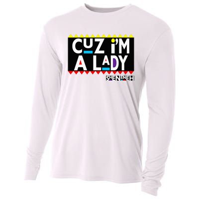 Im A Lady 90s Black Sitcom Lover Urban Clothing Cooling Performance Long Sleeve Crew