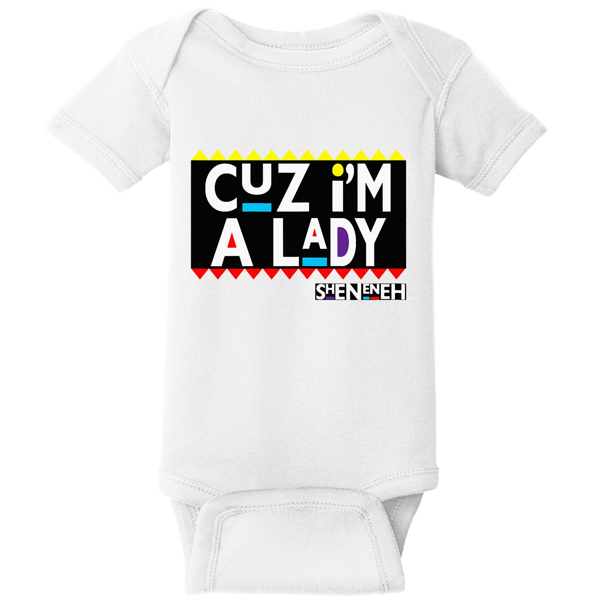 Im A Lady 90s Black Sitcom Lover Urban Clothing Baby Bodysuit