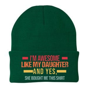 Im Awesome Like My Daughter Dad & Daughter Knit Cap Winter Beanie