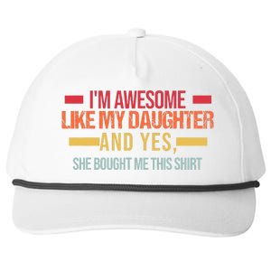 Im Awesome Like My Daughter Dad & Daughter Snapback Five-Panel Rope Hat