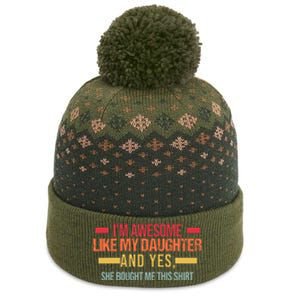 Im Awesome Like My Daughter Dad & Daughter The Baniff Cuffed Pom Beanie