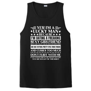 I'm A Lucky Because Dating A Girlfriend Meaningful Gift PosiCharge Competitor Tank