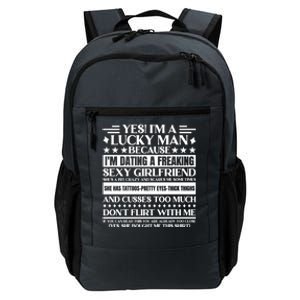 I'm A Lucky Because Dating A Girlfriend Meaningful Gift Daily Commute Backpack