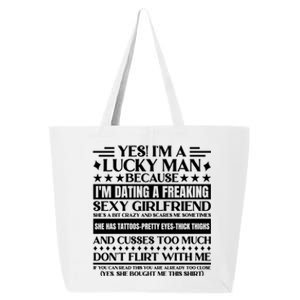 I'm A Lucky Because Dating A Girlfriend Meaningful Gift 25L Jumbo Tote