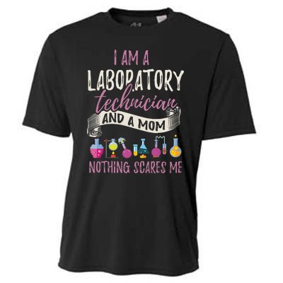 I Am Laboratory Technician And A Mom Nothing Scares Me Cooling Performance Crew T-Shirt