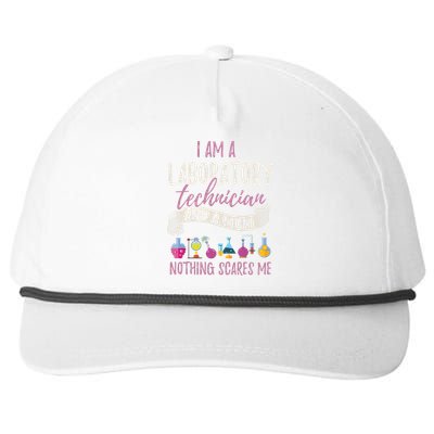 I Am Laboratory Technician And A Mom Nothing Scares Me Snapback Five-Panel Rope Hat