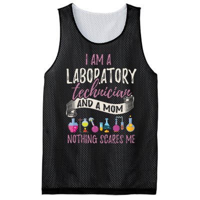 I Am Laboratory Technician And A Mom Nothing Scares Me Mesh Reversible Basketball Jersey Tank