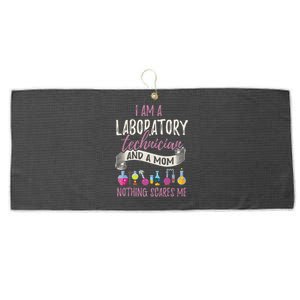 I Am Laboratory Technician And A Mom Nothing Scares Me Large Microfiber Waffle Golf Towel