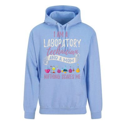 I Am Laboratory Technician And A Mom Nothing Scares Me Unisex Surf Hoodie