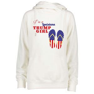 Im A Louisiana Trump Girl 2024 Womens Funnel Neck Pullover Hood