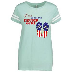 Im A Louisiana Trump Girl 2024 Enza Ladies Jersey Football T-Shirt