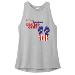 Im A Louisiana Trump Girl 2024 Ladies PosiCharge Tri-Blend Wicking Tank