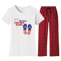 Im A Louisiana Trump Girl 2024 Women's Flannel Pajama Set