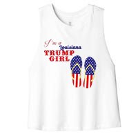 Im A Louisiana Trump Girl 2024 Women's Racerback Cropped Tank