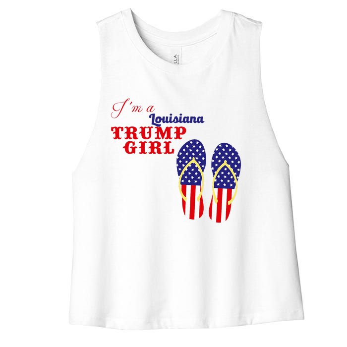 Im A Louisiana Trump Girl 2024 Women's Racerback Cropped Tank