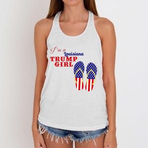 Im A Louisiana Trump Girl 2024 Women's Knotted Racerback Tank