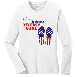 Im A Louisiana Trump Girl 2024 Ladies Long Sleeve Shirt