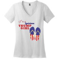 Im A Louisiana Trump Girl 2024 Women's V-Neck T-Shirt