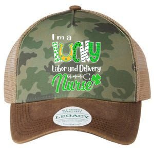 I'm A Lucky Labor And Delivery Nurse St Patricks Day Legacy Tie Dye Trucker Hat