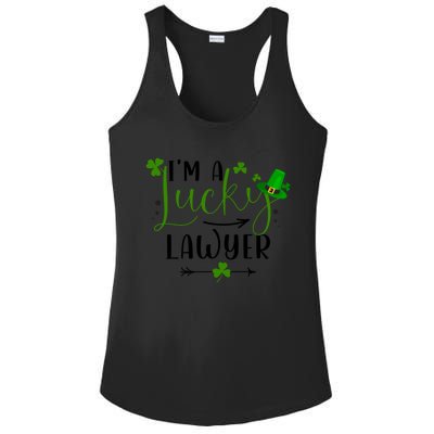 I'm A Lucky Lawyer Funny Matching Family St Patricks Day Funny Gift Ladies PosiCharge Competitor Racerback Tank