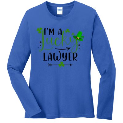 I'm A Lucky Lawyer Funny Matching Family St Patricks Day Funny Gift Ladies Long Sleeve Shirt