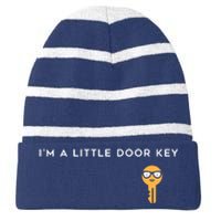 I'm A Little Door Key Striped Beanie with Solid Band