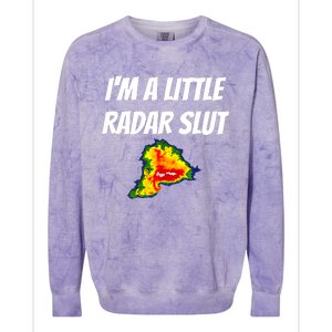 I’M A Little Radar Slut Colorblast Crewneck Sweatshirt