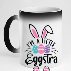 I’m A Little Eggstra Happy Easter Day 11oz Black Color Changing Mug