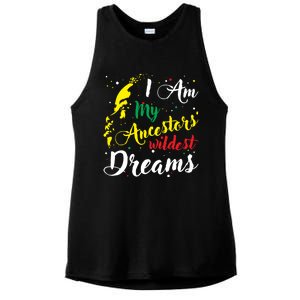 I Am My Ancestors Wildest Dreams Gift Black History Month Funny Gift Ladies PosiCharge Tri-Blend Wicking Tank