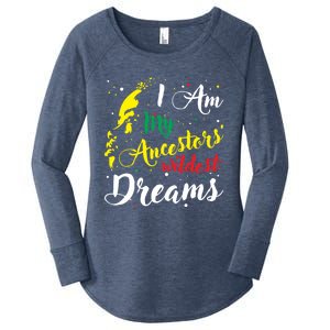 I Am My Ancestors Wildest Dreams Gift Black History Month Funny Gift Women's Perfect Tri Tunic Long Sleeve Shirt