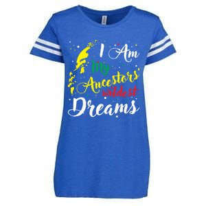 I Am My Ancestors Wildest Dreams Gift Black History Month Funny Gift Enza Ladies Jersey Football T-Shirt