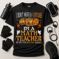 I’m A Math Teacher My Job Title Is Scary Enough Halloween Cooling Performance Crew T-Shirt