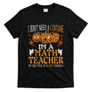 I’m A Math Teacher My Job Title Is Scary Enough Halloween T-Shirt