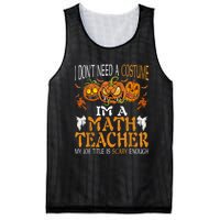 I’m A Math Teacher My Job Title Is Scary Enough Halloween Mesh Reversible Basketball Jersey Tank