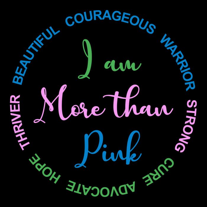 I Am More Than Pink Breast Cancer Awareness Drawstring Bag