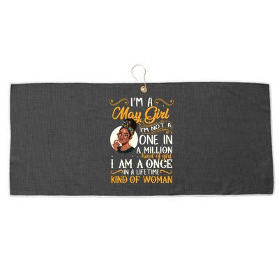 Im A May Girl Black Women Taurus Large Microfiber Waffle Golf Towel