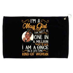 Im A May Girl Black Women Taurus Grommeted Golf Towel