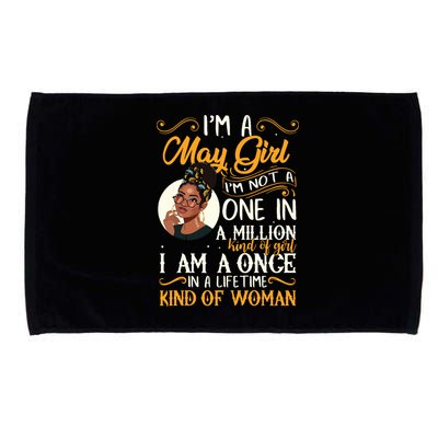 Im A May Girl Black Women Taurus Microfiber Hand Towel