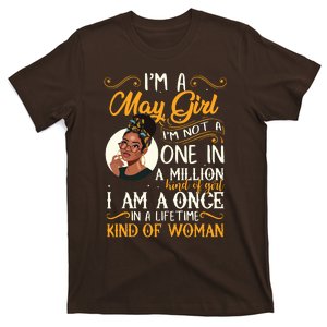 Im A May Girl Black Women Taurus T-Shirt