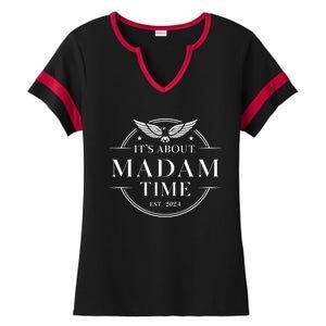 ItS About Madam Time Funny Gift Ladies Halftime Notch Neck Tee