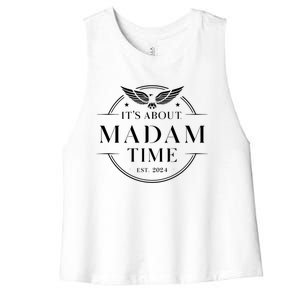 ItS About Madam Time Funny Gift Women's Racerback Cropped Tank