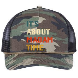 ItS About Madam Time Funny Gift Retro Rope Trucker Hat Cap