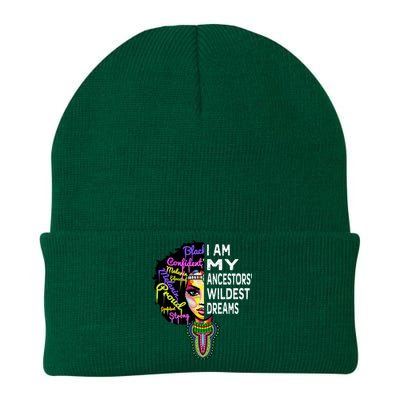 I Am My Ancestors Wildest Dreams Cute Gift Black History Month Gift Knit Cap Winter Beanie